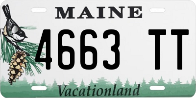 ME license plate 4663TT