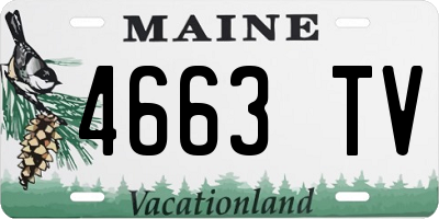 ME license plate 4663TV