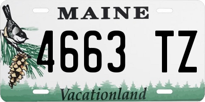 ME license plate 4663TZ
