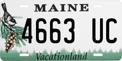 ME license plate 4663UC