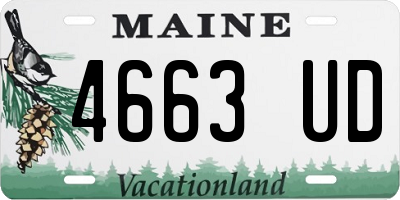 ME license plate 4663UD