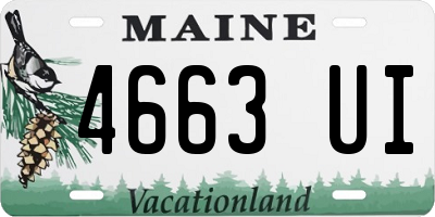 ME license plate 4663UI