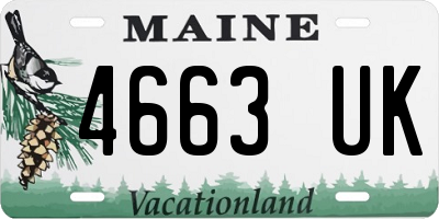 ME license plate 4663UK