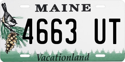 ME license plate 4663UT