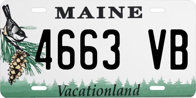 ME license plate 4663VB