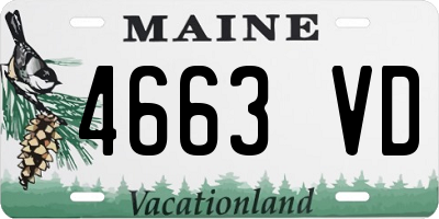 ME license plate 4663VD