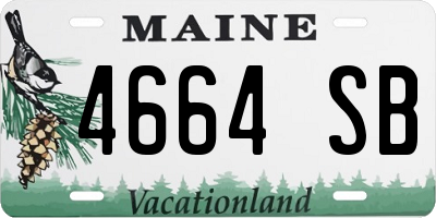 ME license plate 4664SB