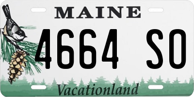 ME license plate 4664SO