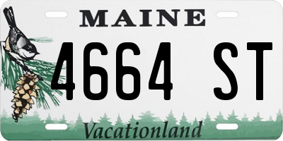 ME license plate 4664ST