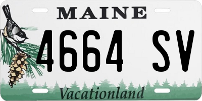 ME license plate 4664SV