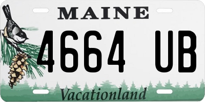 ME license plate 4664UB