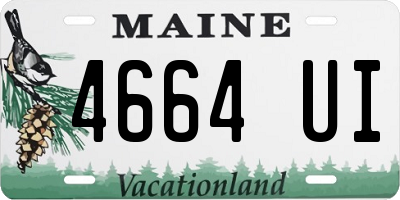 ME license plate 4664UI