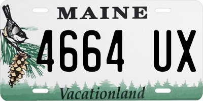 ME license plate 4664UX
