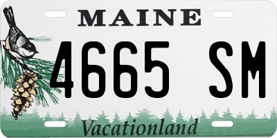 ME license plate 4665SM