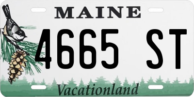 ME license plate 4665ST