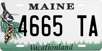ME license plate 4665TA