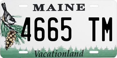 ME license plate 4665TM
