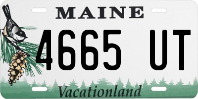 ME license plate 4665UT