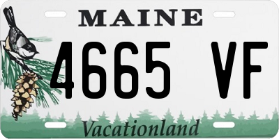 ME license plate 4665VF