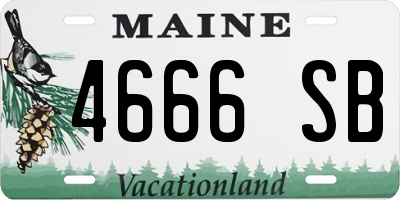 ME license plate 4666SB
