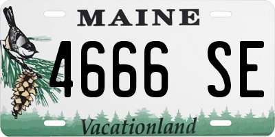 ME license plate 4666SE