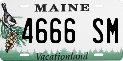 ME license plate 4666SM