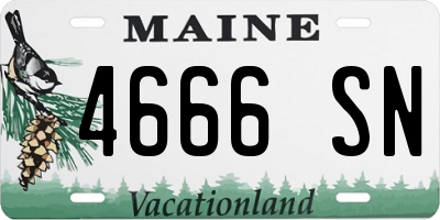 ME license plate 4666SN