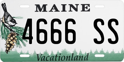 ME license plate 4666SS