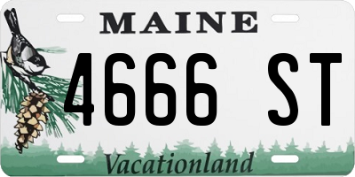 ME license plate 4666ST
