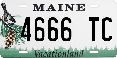 ME license plate 4666TC