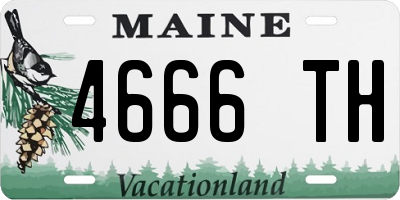 ME license plate 4666TH