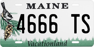 ME license plate 4666TS