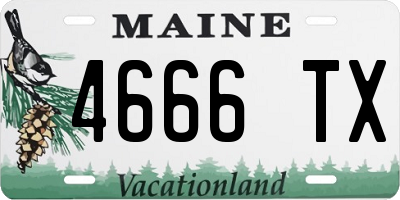 ME license plate 4666TX