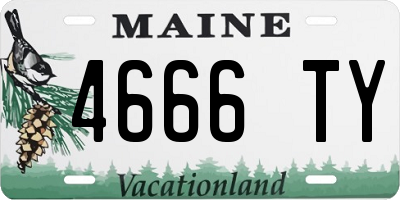 ME license plate 4666TY