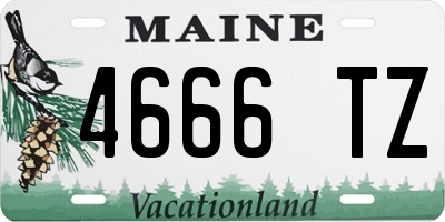 ME license plate 4666TZ