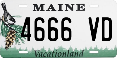 ME license plate 4666VD