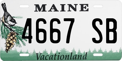 ME license plate 4667SB