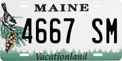 ME license plate 4667SM