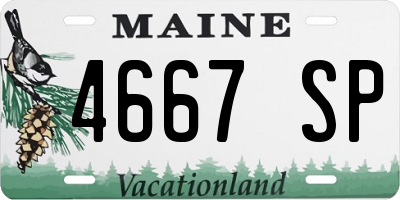 ME license plate 4667SP