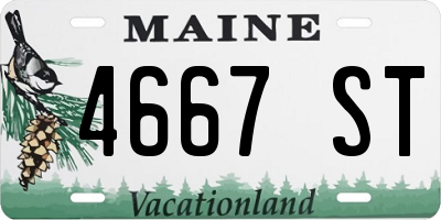 ME license plate 4667ST