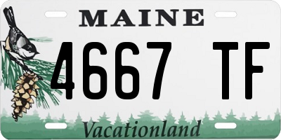 ME license plate 4667TF