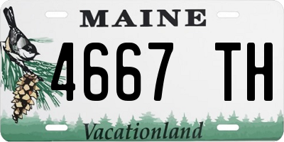 ME license plate 4667TH