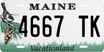 ME license plate 4667TK