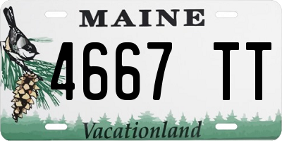 ME license plate 4667TT