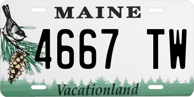 ME license plate 4667TW