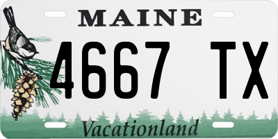 ME license plate 4667TX