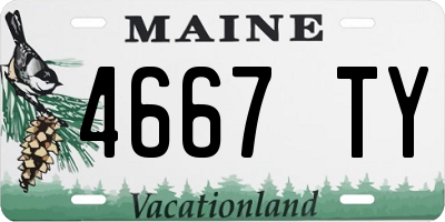 ME license plate 4667TY