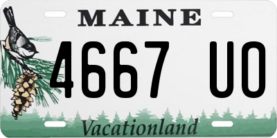 ME license plate 4667UO