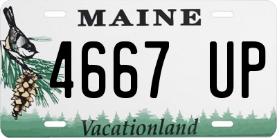 ME license plate 4667UP