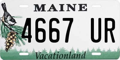 ME license plate 4667UR